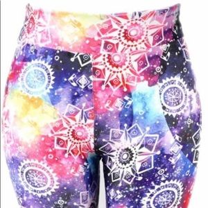Tie Dye Mandala Multi Peachskin Leggings One Size